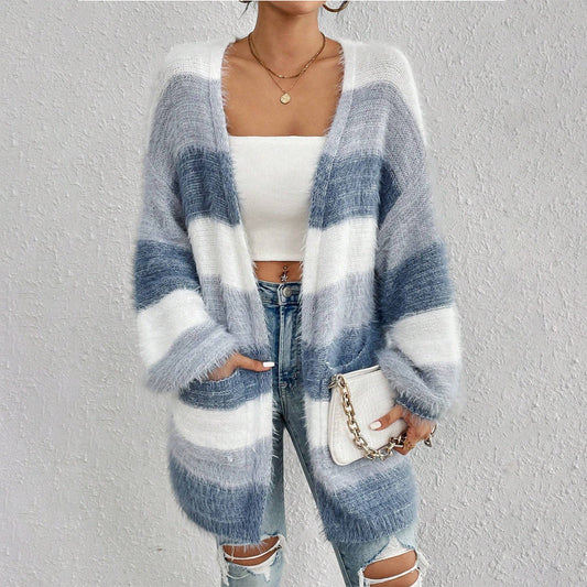 Image of Lynne | Women's Oversized Striped Cardigan
