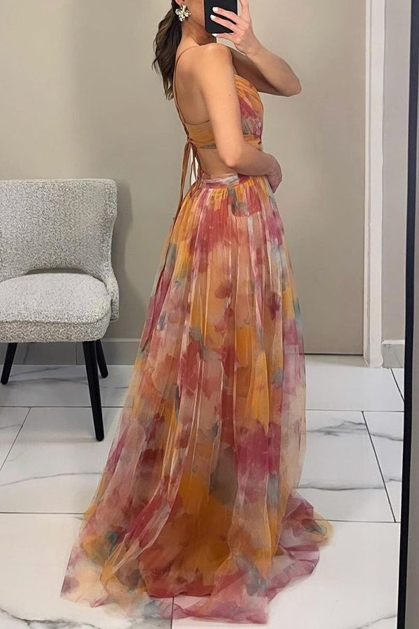 Image of Mae | Women's Spaghetti Strap Maxi Dress