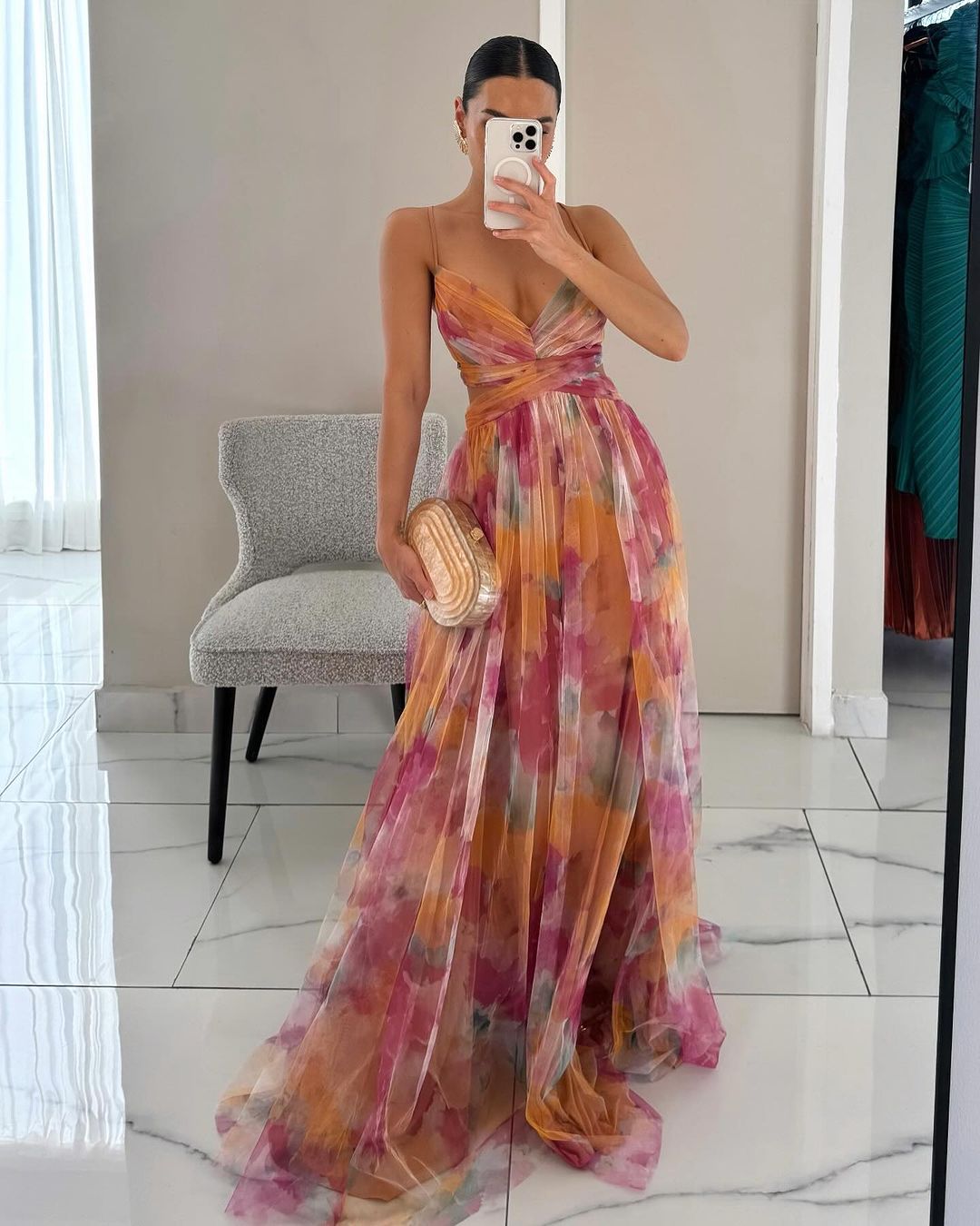 Image of Mae | Women's Spaghetti Strap Maxi Dress