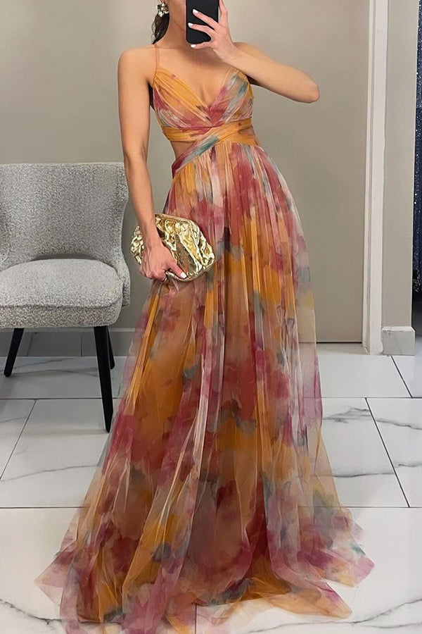 Image of Mae | Women's Spaghetti Strap Maxi Dress