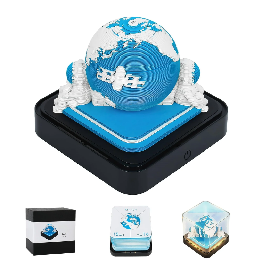 Magic Calendar 2026 – Blue Earth with Lights