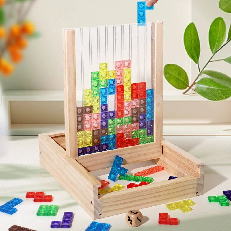 Magical Wooden Tetris Game - Sustainable & Educational