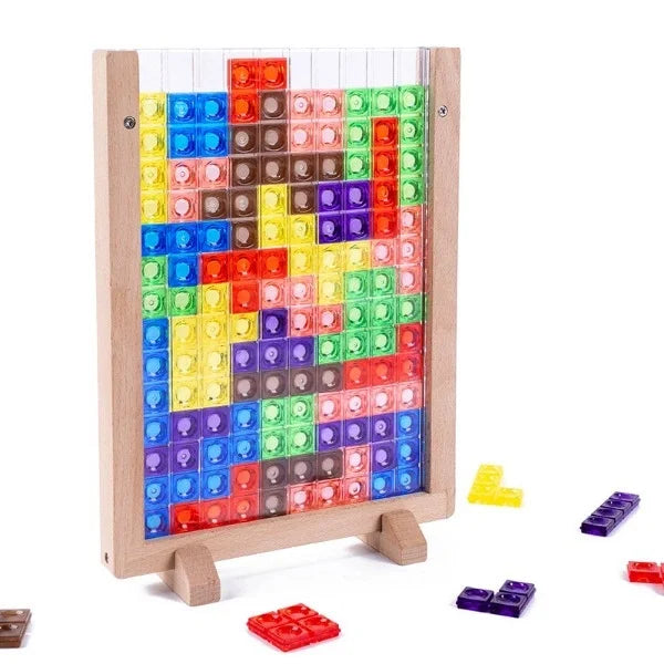Magical Wooden Tetris Game - Sustainable & Educational