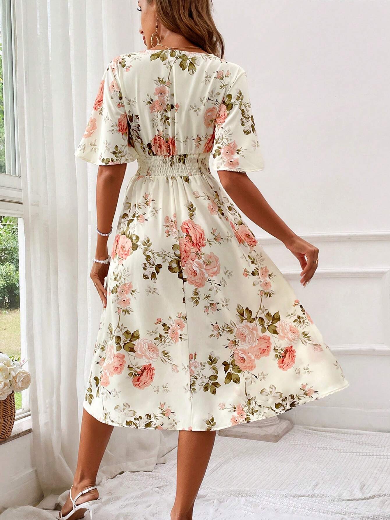 Image of Maisie | Women's Floral A-Line Midi Dress