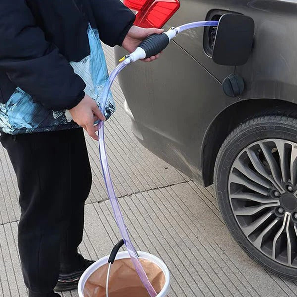 Manual Liquid Transfer Pump with Flexible Hose for Fuel, Oil, and Water