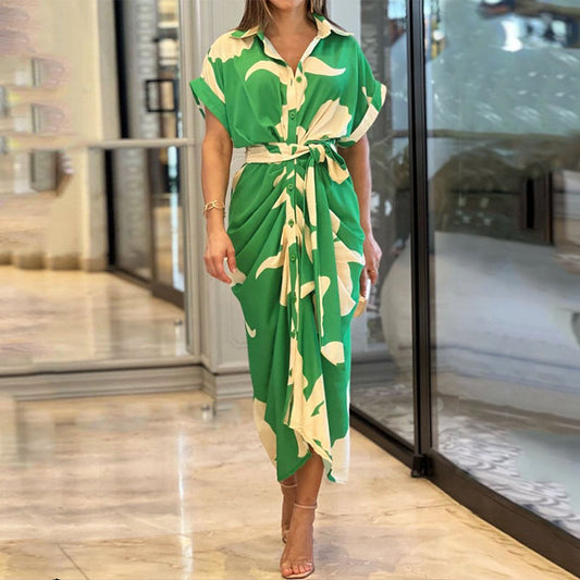 Image of Margot | Women's Tie Waist Midi Dress