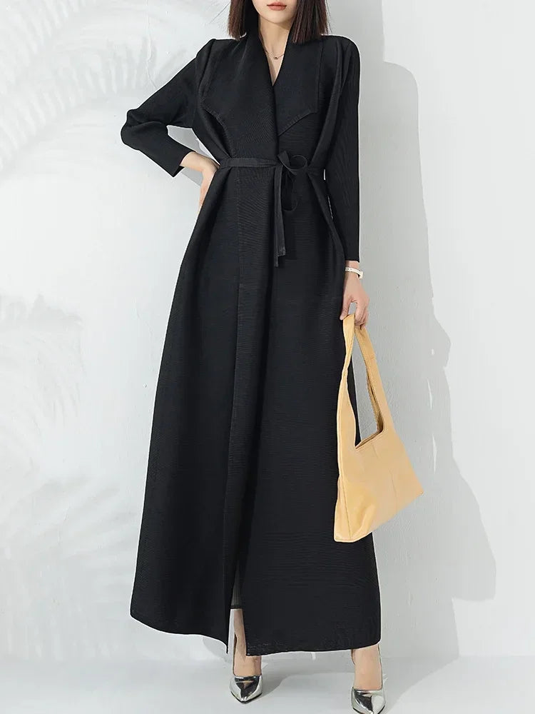 Mariah | Women's Belted Long Coat - Image 3