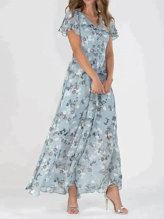 Image of Marilyn | Women's Floral V-Neck Maxi Dress