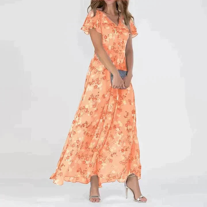 Image of Marilyn | Women's Floral V-Neck Maxi Dress