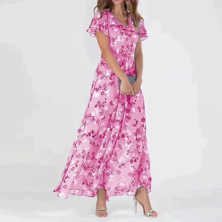 Image of Marilyn | Women's Floral V-Neck Maxi Dress