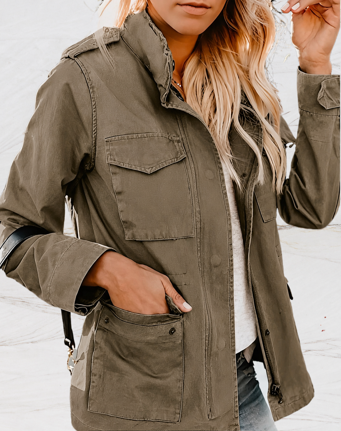 Marjorie | Women's Long-Sleeve Utility Jacket - Image 1