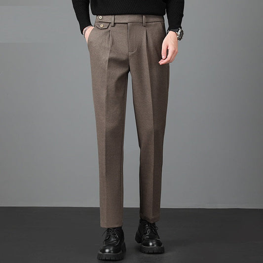 Image of Marvin | Men's Pleated Straight Leg Dress Pants