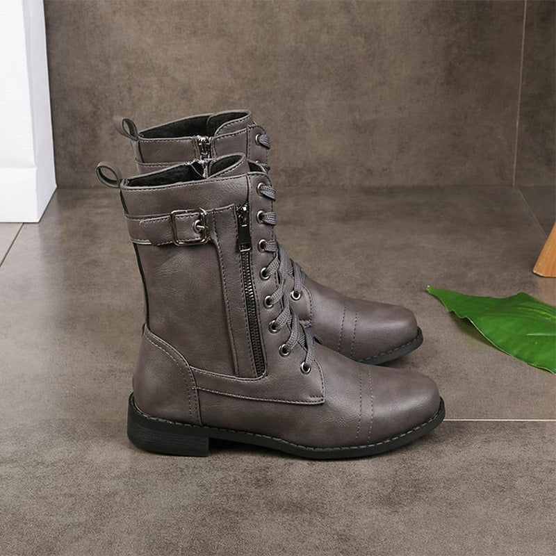 Image of Mary | Women's Lace-Up Ankle Combat Boots
