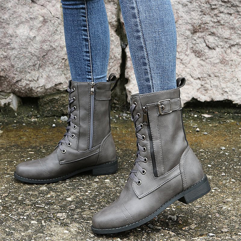 Image of Mary | Women's Lace-Up Ankle Combat Boots