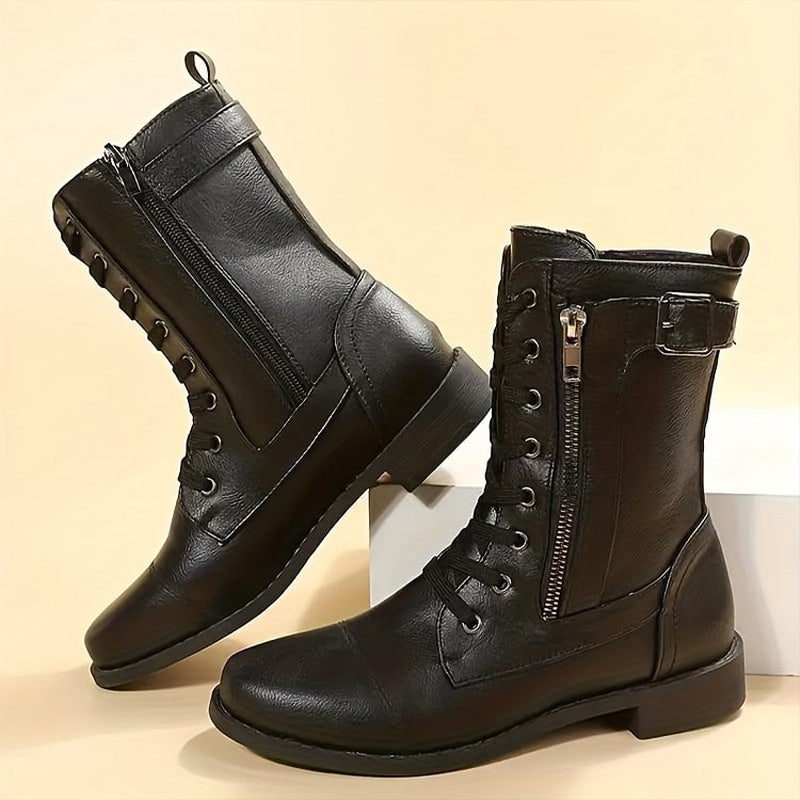 Image of Mary | Women's Lace-Up Ankle Combat Boots