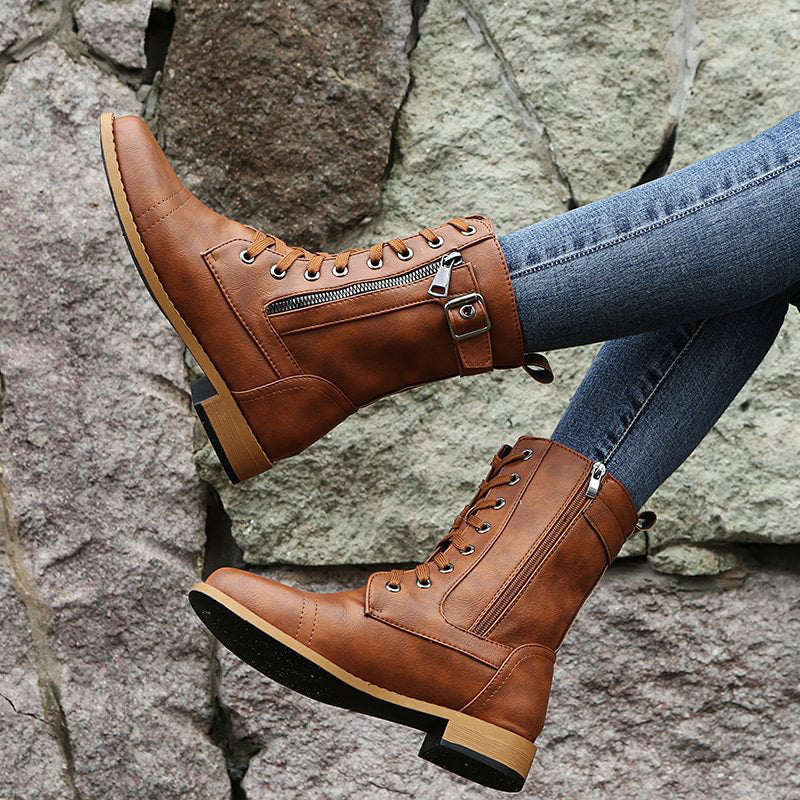 Image of Mary | Women's Lace-Up Ankle Combat Boots