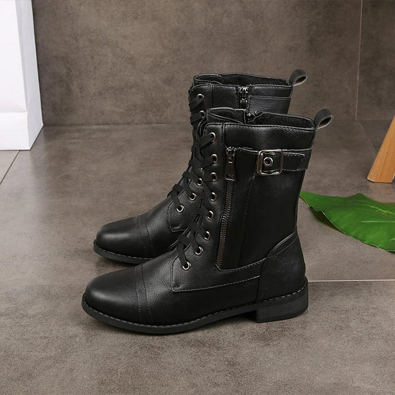 Image of Mary | Women's Lace-Up Ankle Combat Boots