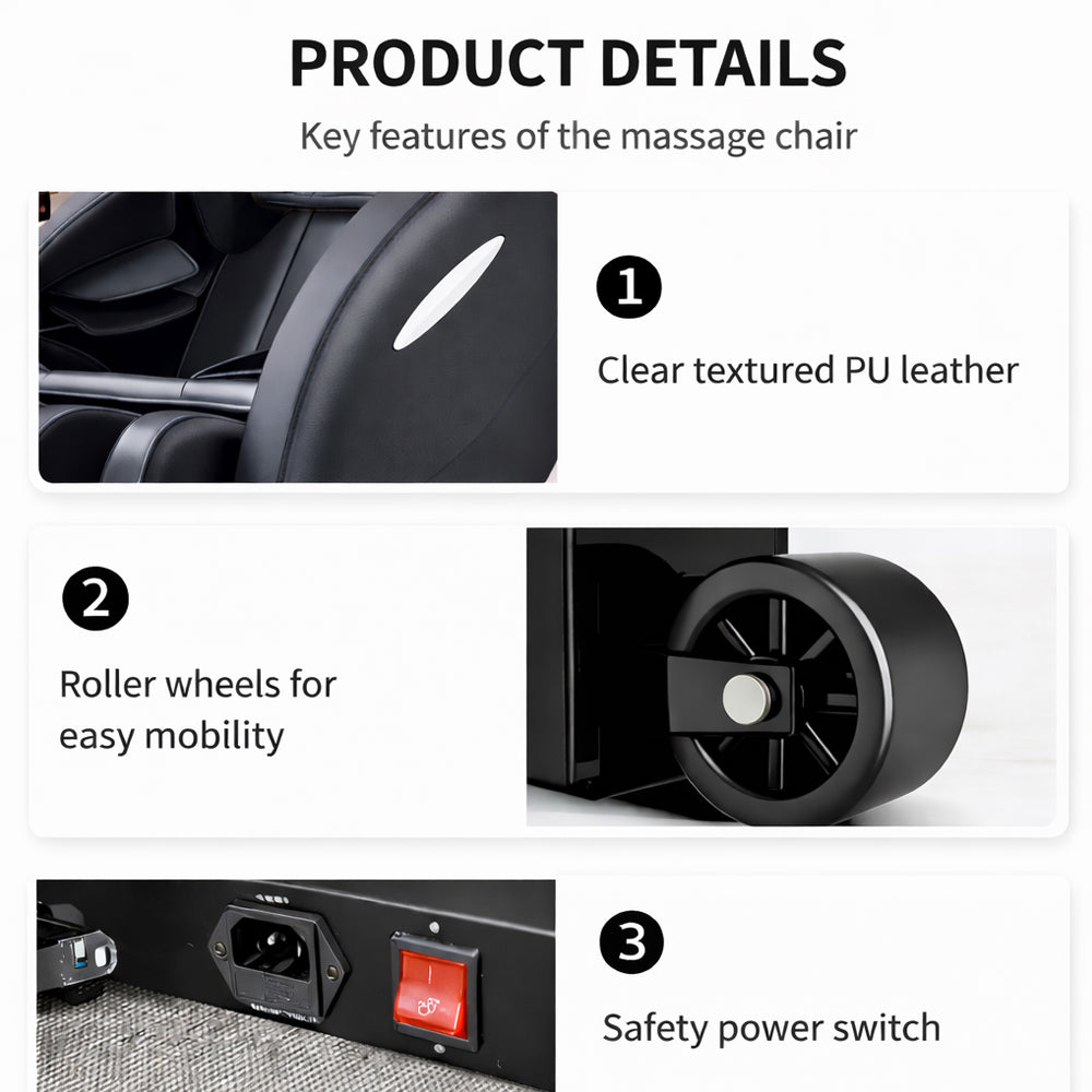 Massage Chair - Heat Therapy, AI Control, Zero Gravity - Model A5 Plus