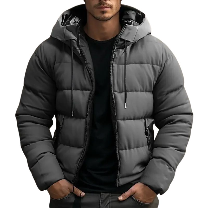 Image of Matthew | Men's Hooded Quilted Puffer Jacket