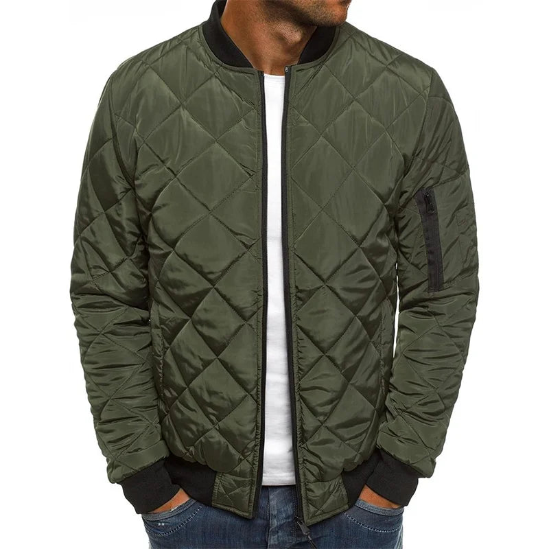 Image of Matthew | Men's Slim Fit Quilted Bomber Jacket