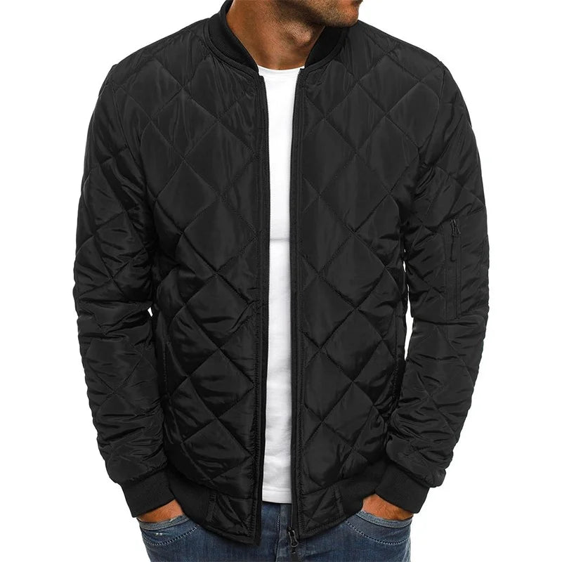 Image of Matthew | Men's Slim Fit Quilted Bomber Jacket