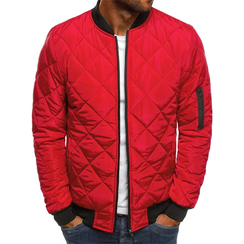 Image of Matthew | Men's Slim Fit Quilted Bomber Jacket