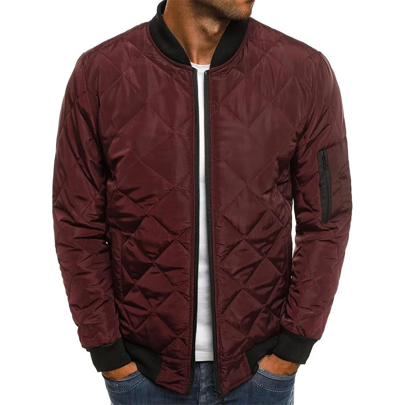 Image of Matthew | Men's Slim Fit Quilted Bomber Jacket