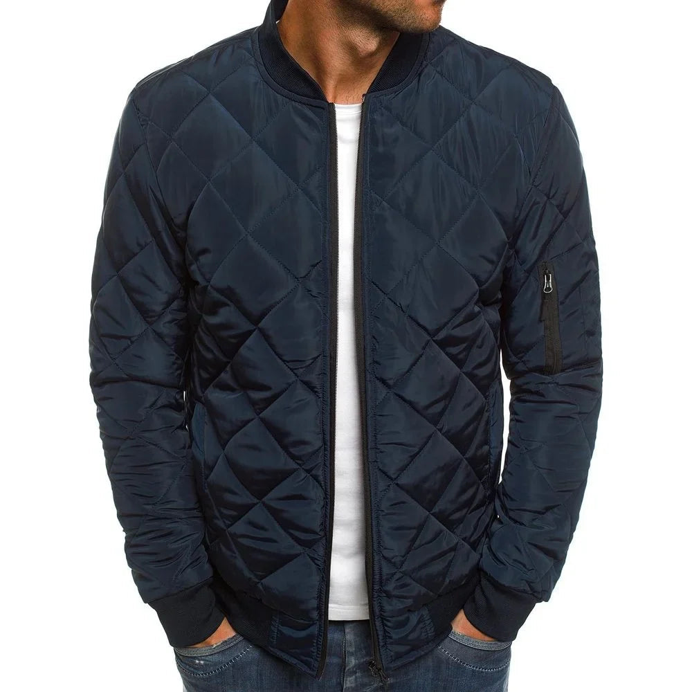 Image of Matthew | Men's Slim Fit Quilted Bomber Jacket