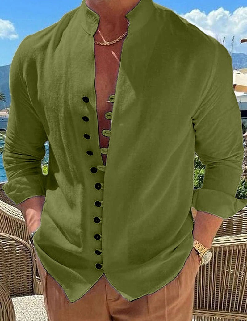 Image of Max | Men's Long Sleeve Button-Down Casual Shirt