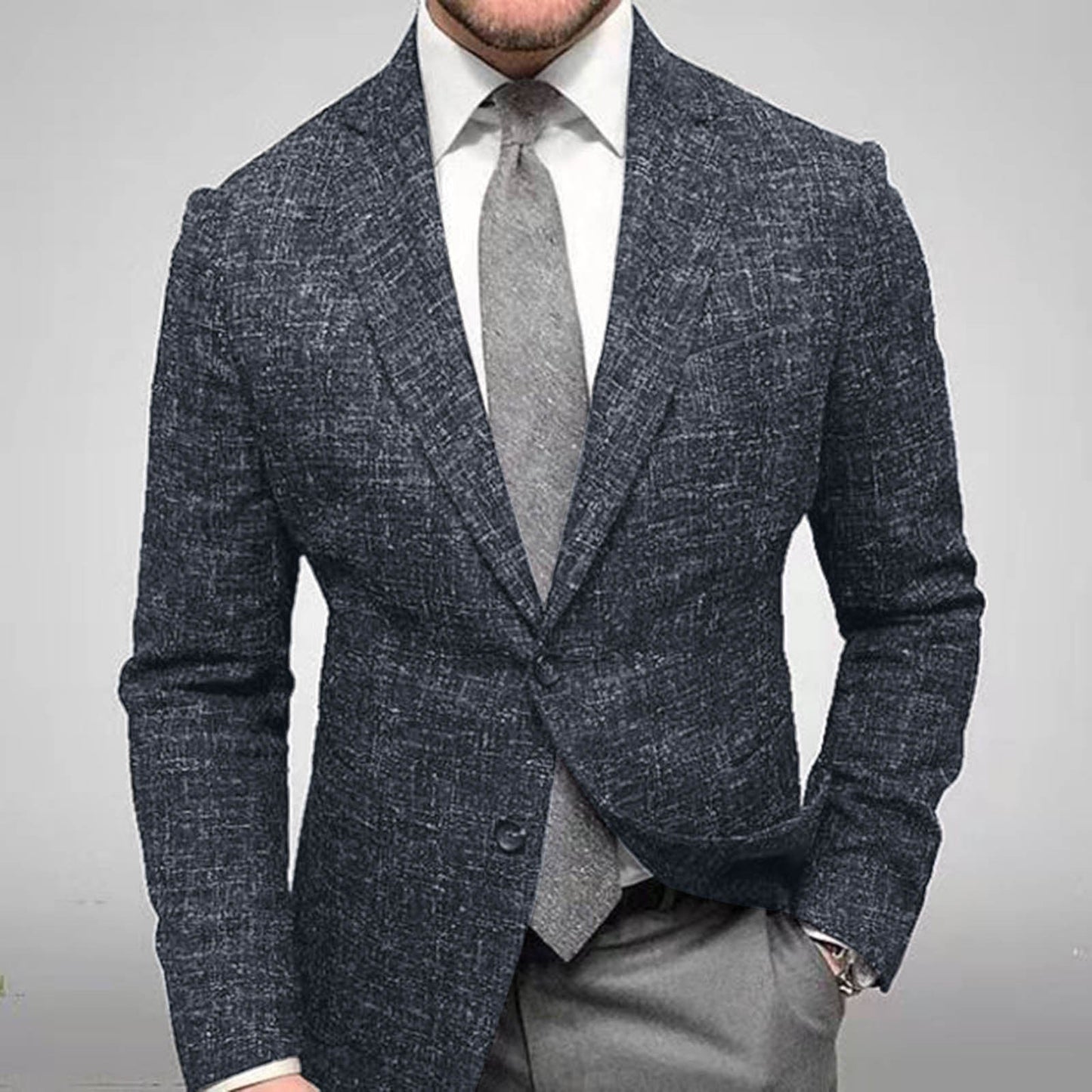 Image of Maxwell | Men's Single Breasted Plaid Blazer Jacket