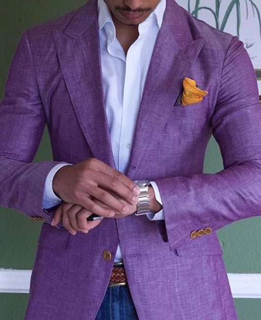 Image of Maxwell | Men's Single Breasted Plaid Blazer Jacket