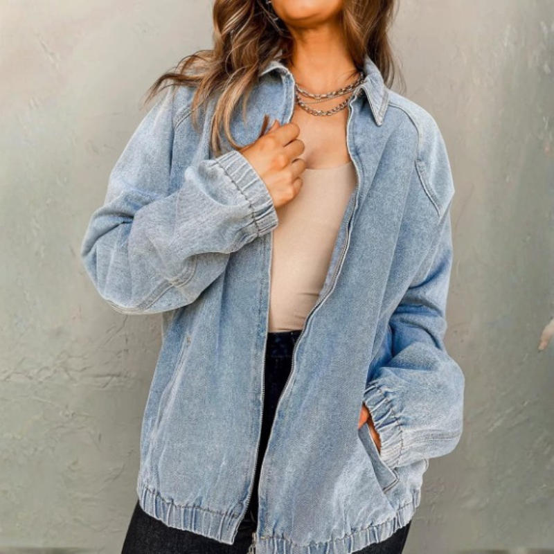Megan | Women's Zip-Up Bomber Jacket - Image 1