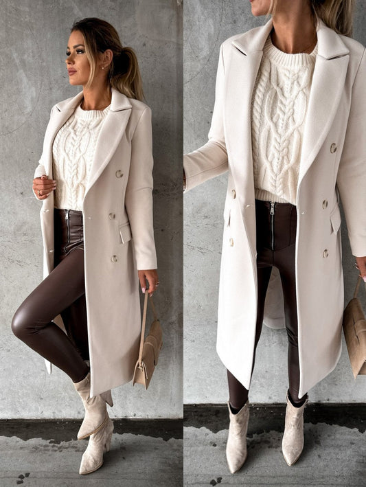 Image of Melanie | Women's Double-Breasted Long Coat
