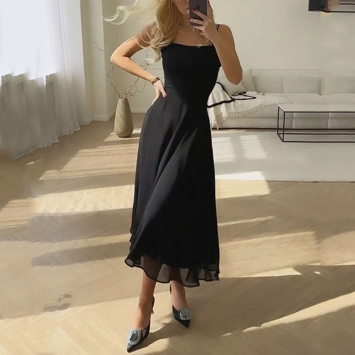 Image of Melanie | Women's Sleeveless A-Line Midi Dress