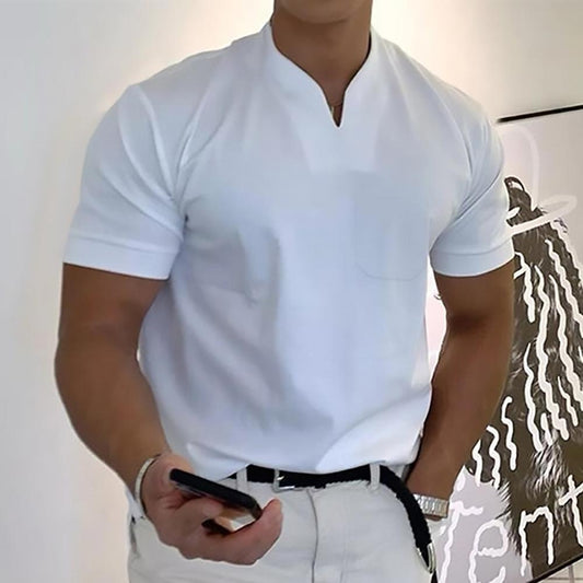Men's Band Collar T-Shirt