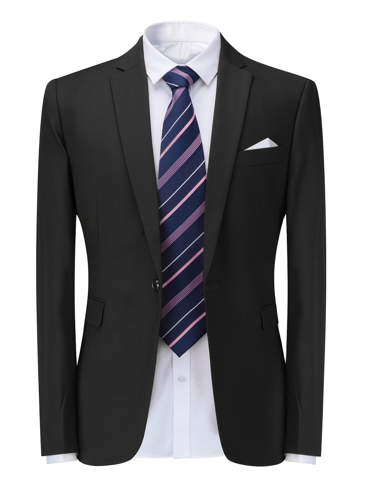 Men's Breathable Tailored-Fit Blazer Jacket for Office Wear