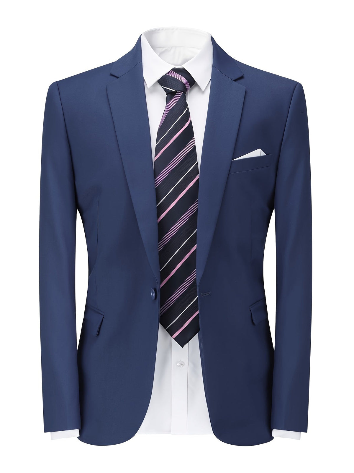 Men's Breathable Tailored-Fit Blazer Jacket for Office Wear