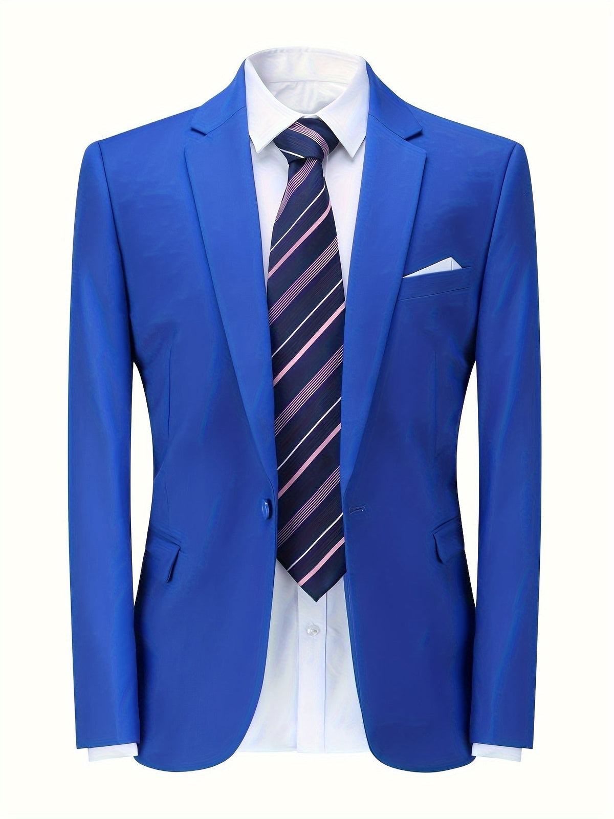 Men's Breathable Tailored-Fit Blazer Jacket for Office Wear