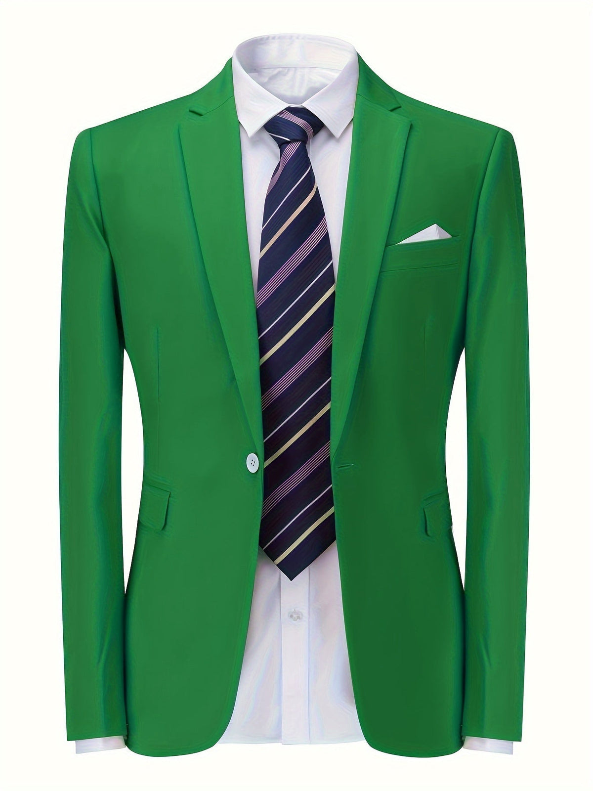 Men's Breathable Tailored-Fit Blazer Jacket for Office Wear