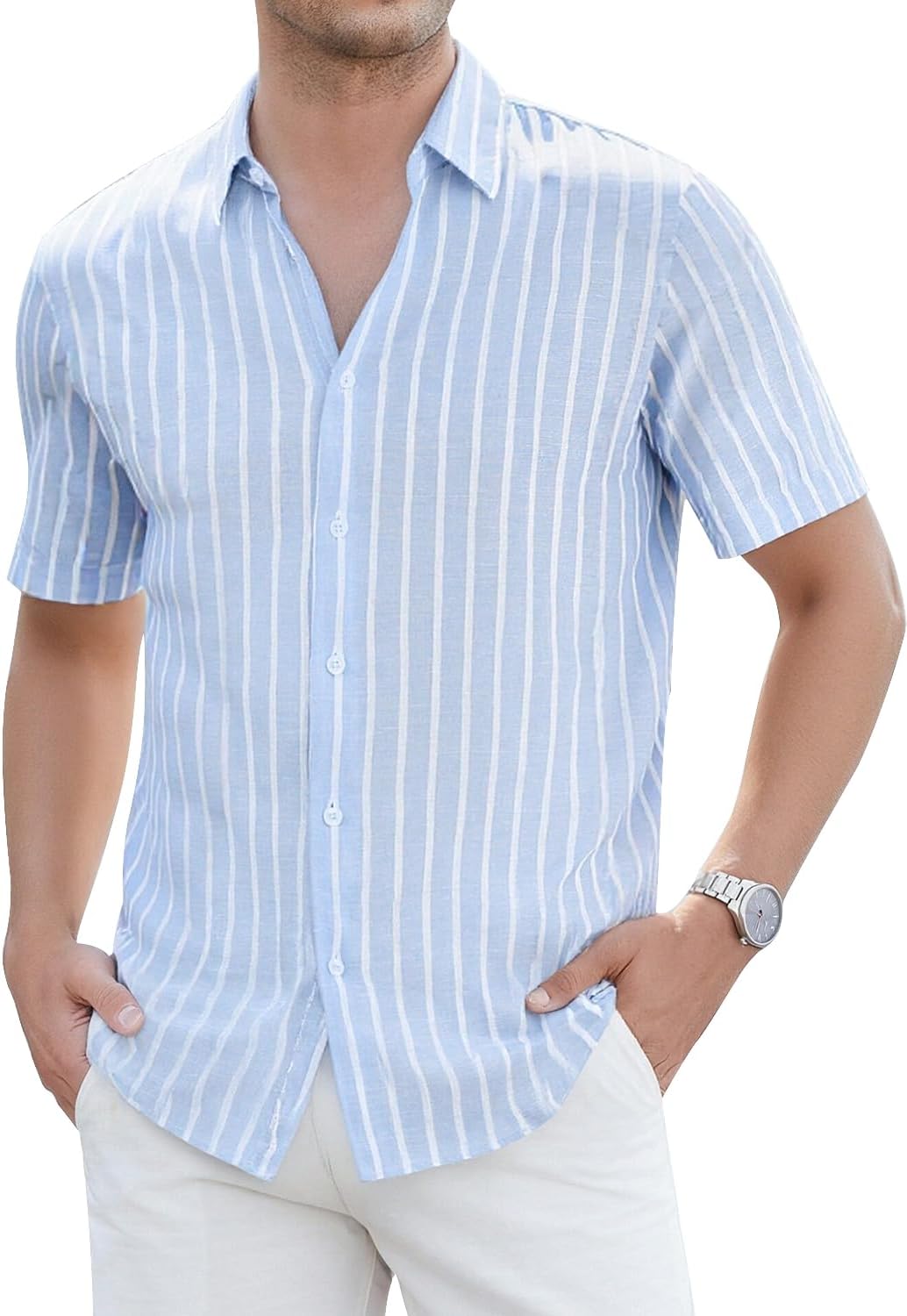 Men's Button-Down Striped Shirt