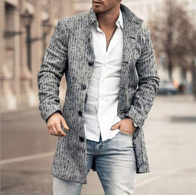 Men's Button-Front Trench Coat