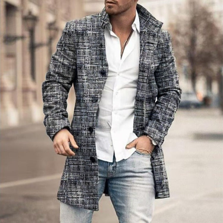 Men's Button-Front Trench Coat