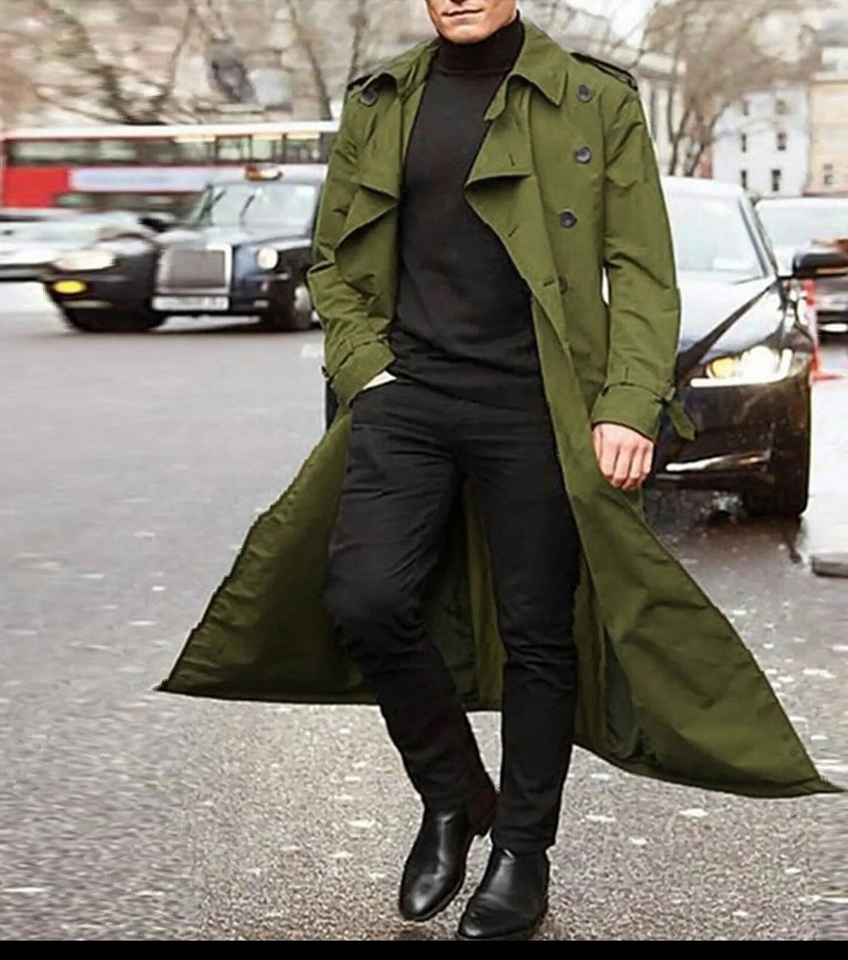 Men's Casual and Trendy Trench Coat