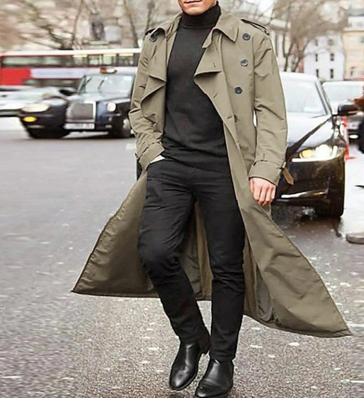 Men's Casual and Trendy Trench Coat