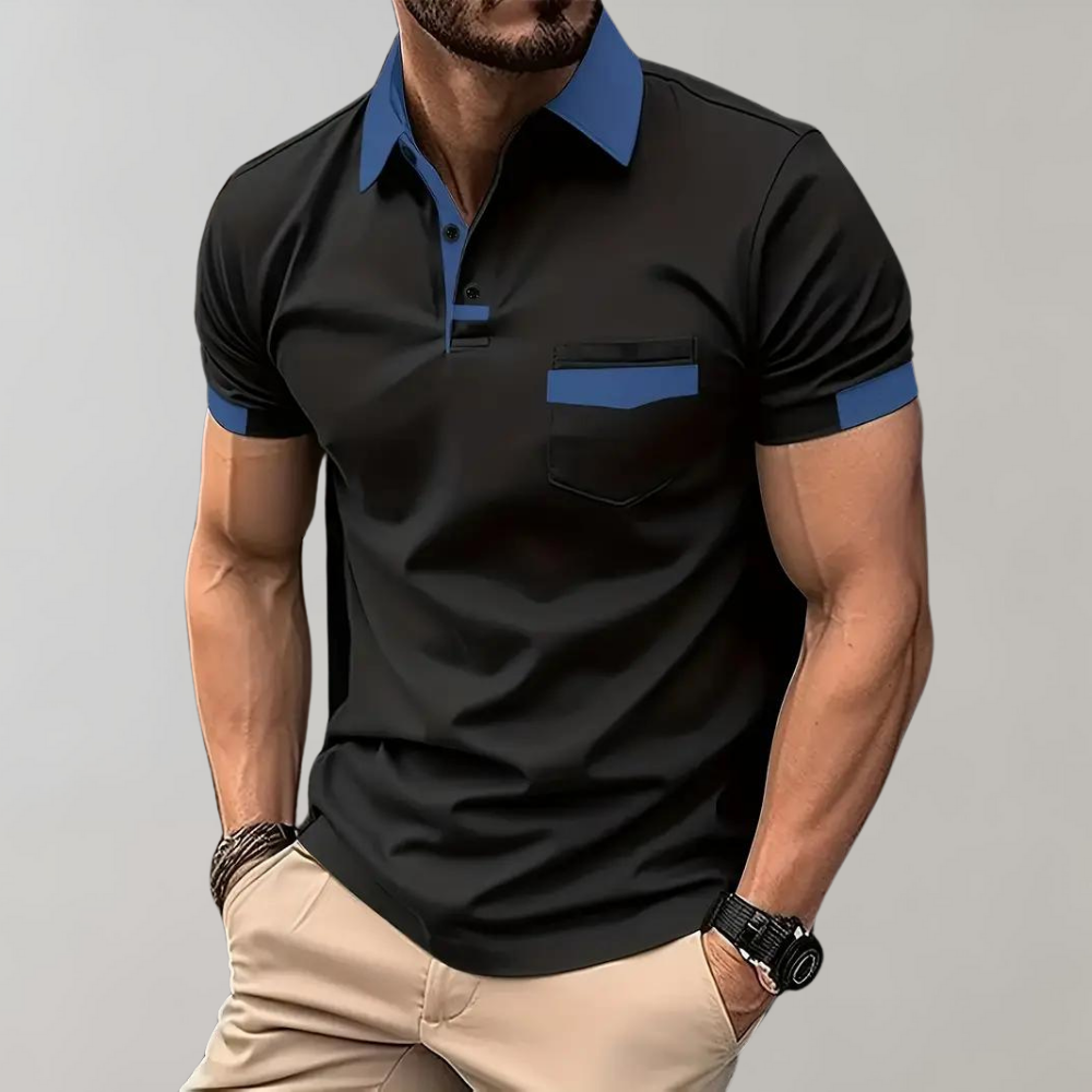 Men's Contrast Trim Polo Shirt