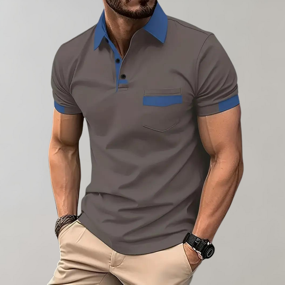 Men's Contrast Trim Polo Shirt