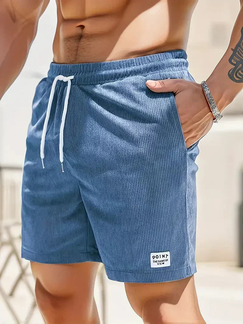 Men's Corduroy Drawstring Shorts