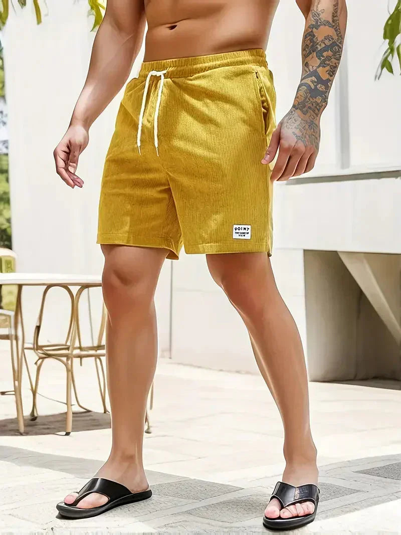 Men's Corduroy Drawstring Shorts
