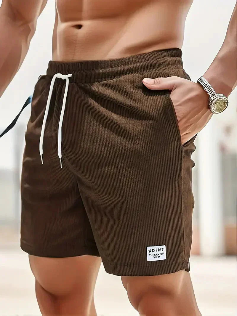 Men's Corduroy Drawstring Shorts