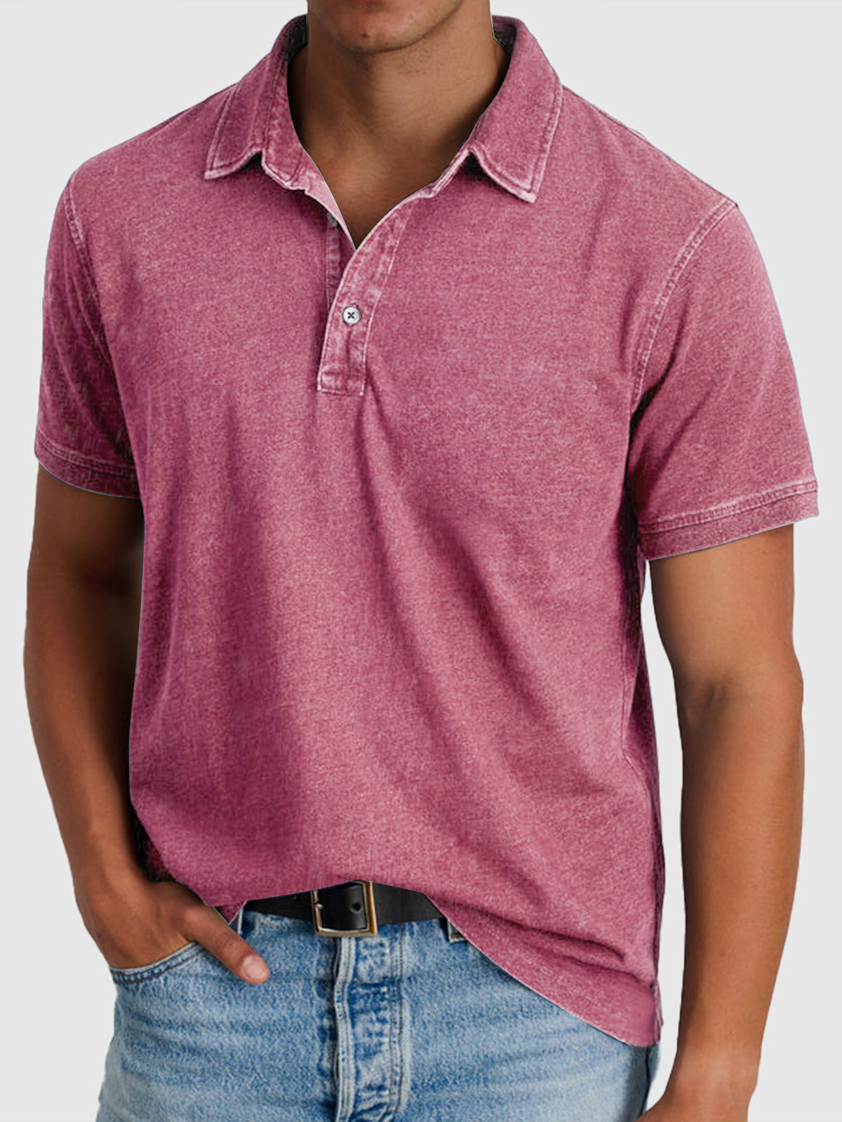 Men's Cotton Textured Polo